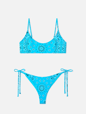 Bikini bralette bandana bleu clair Judy Marielle 