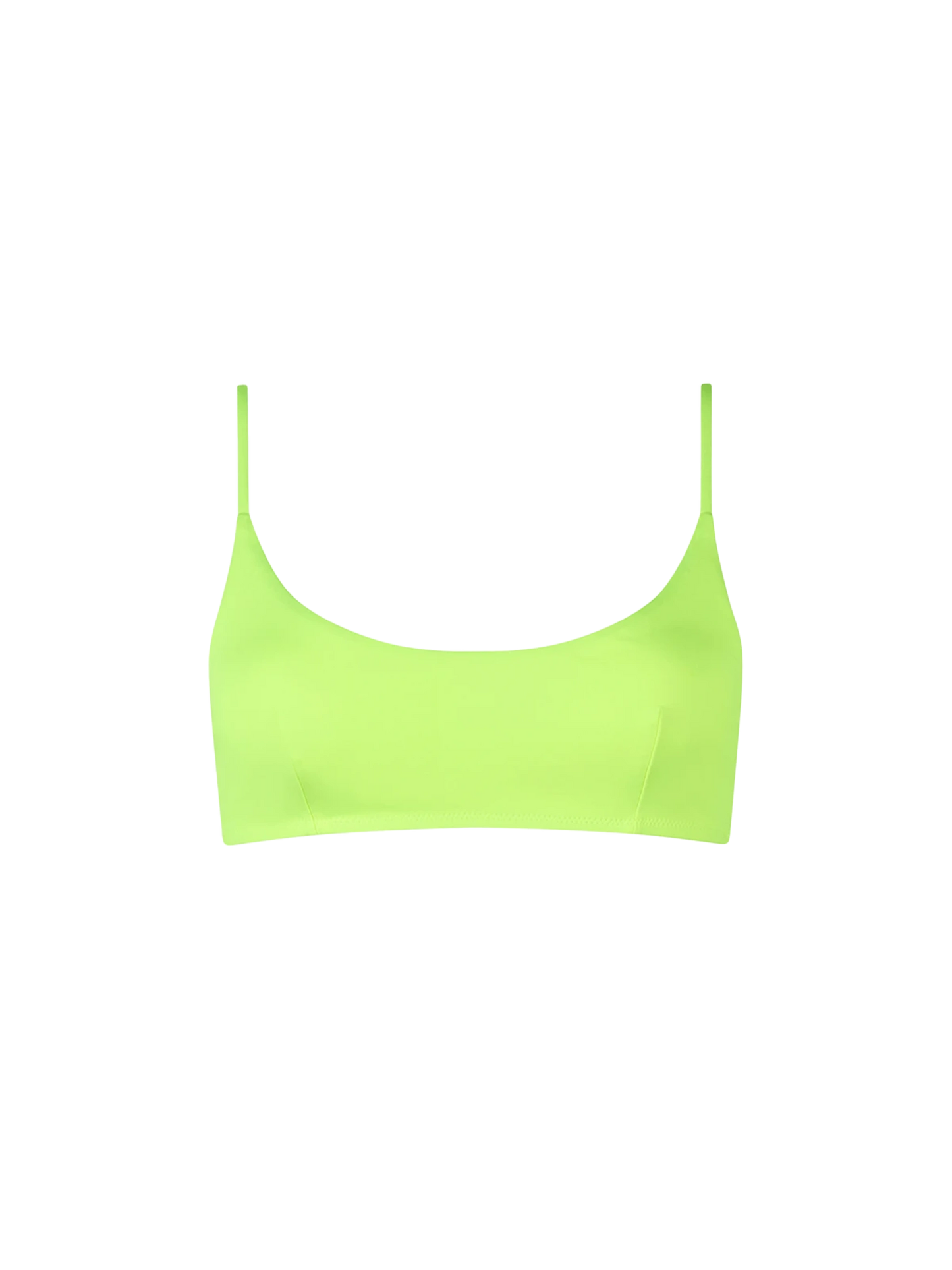 Woman fluo yellow bralette beach top Judy