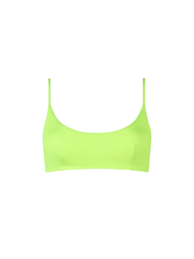 Woman fluo yellow bralette beach top Judy