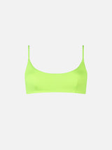 Woman fluo yellow bralette beach top Judy