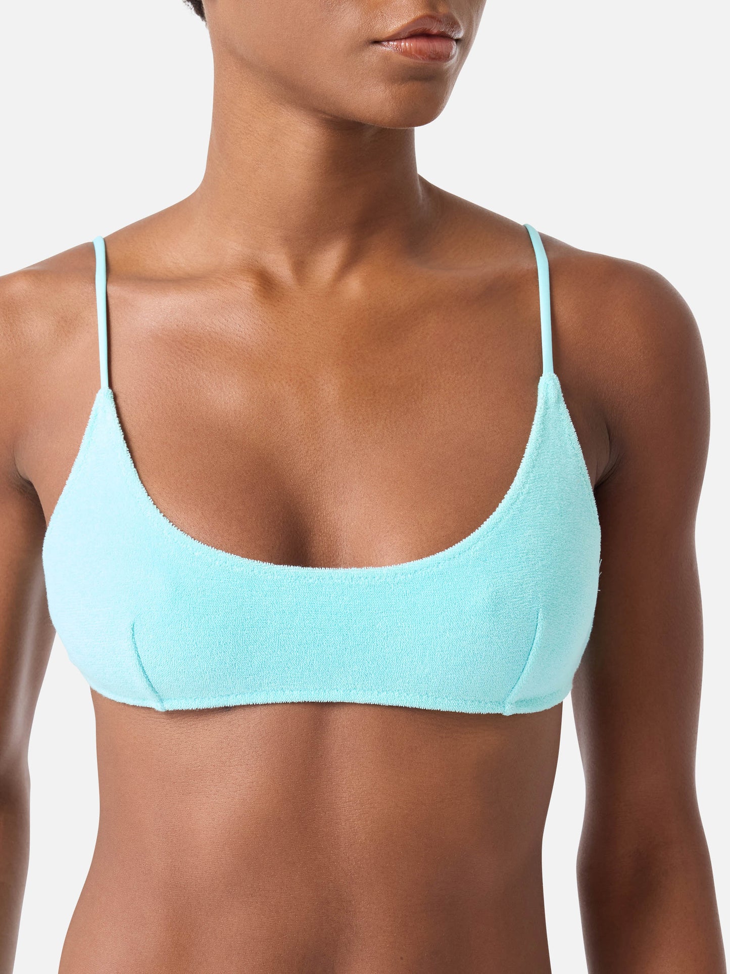 Bikini Judy Virgo bralette in tessuto effetto spugna verde