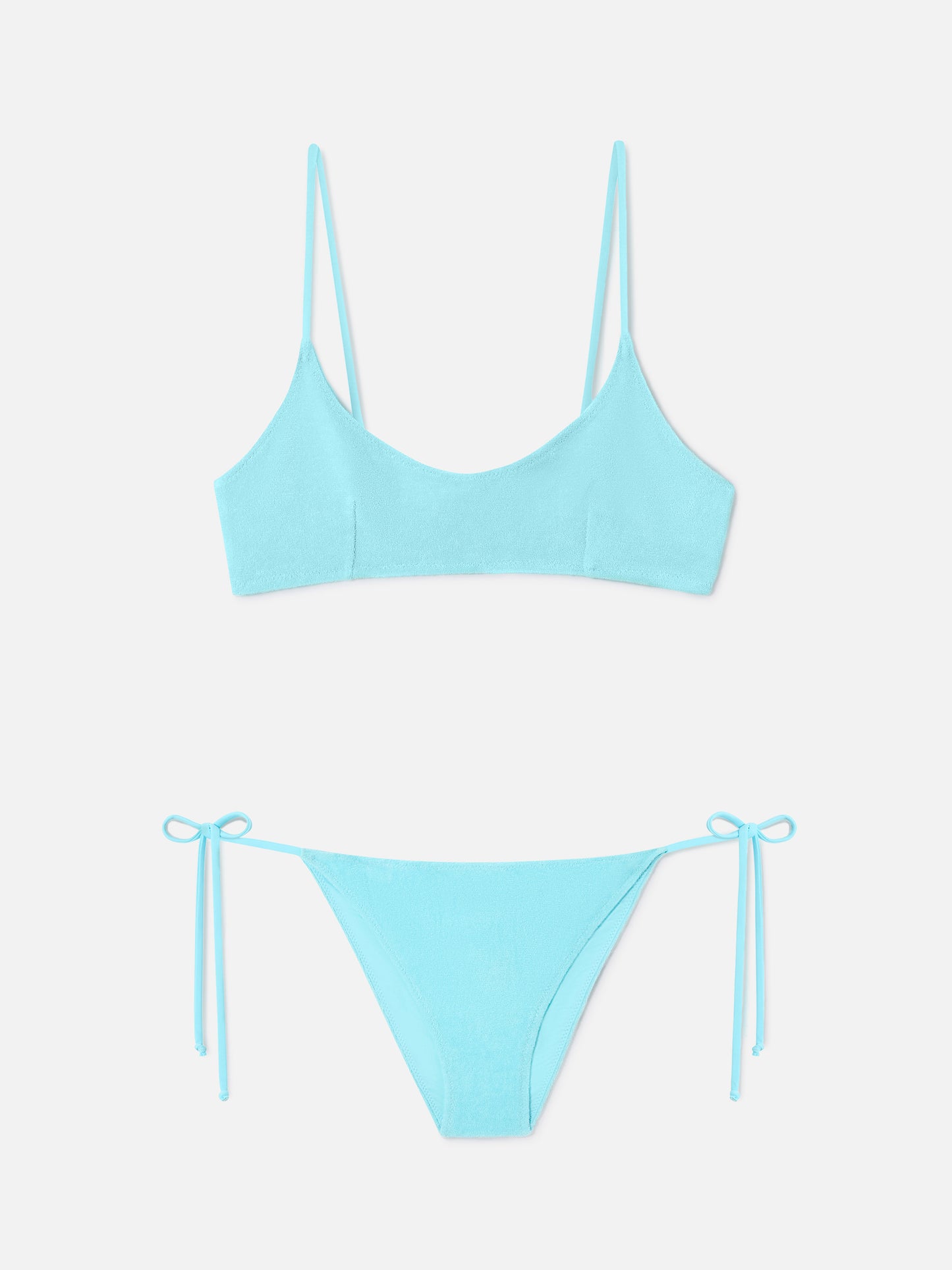 Bikini Judy Virgo bralette in tessuto effetto spugna verde