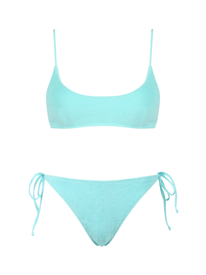 Bikini da donna a bralette verde in spugna Judy Virgo