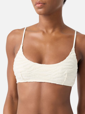 Bikini bralette Judy Naomi de rizo con estampado de cebra 