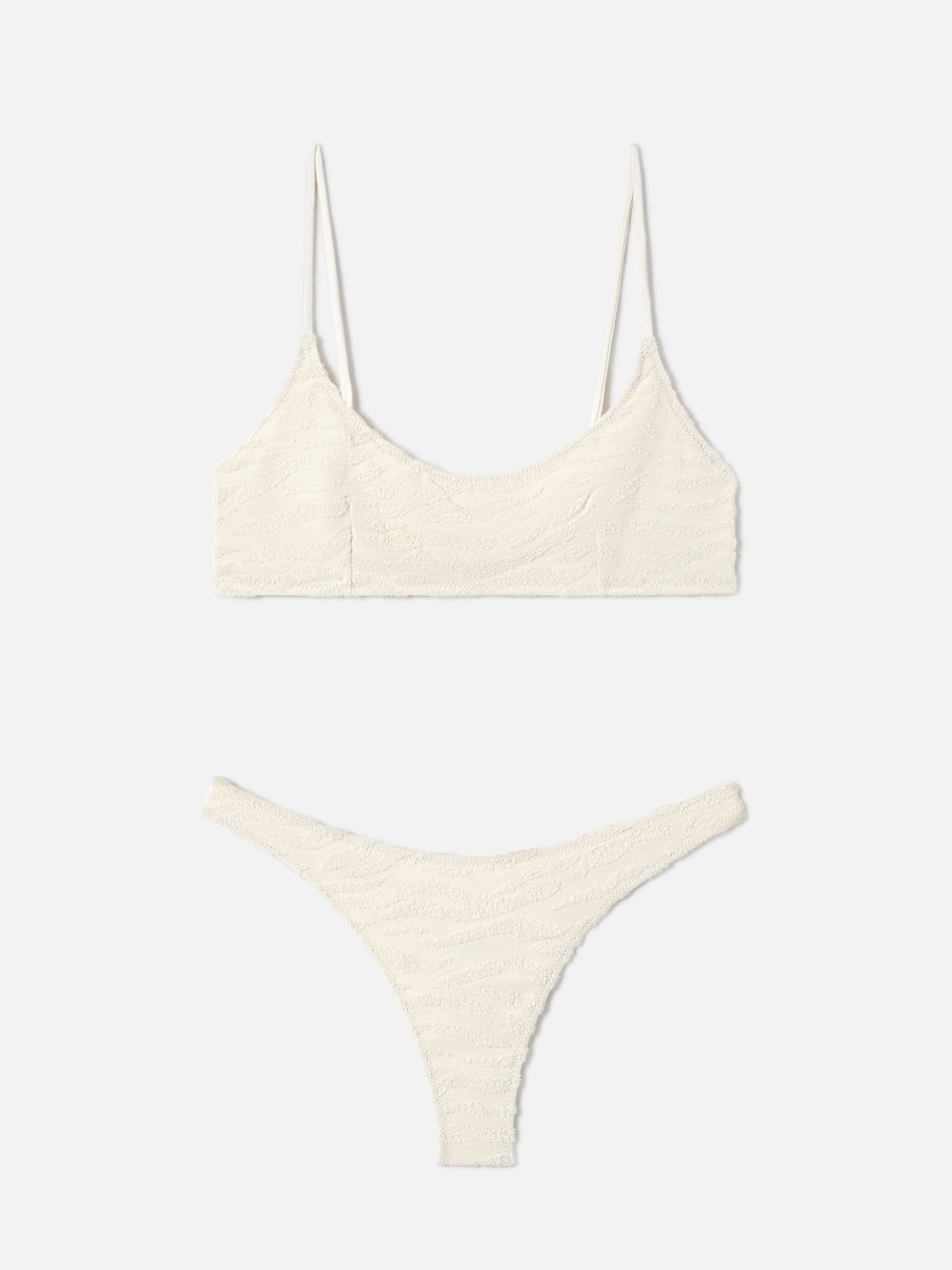 Bikini bralette Judy Naomi de rizo con estampado de cebra 