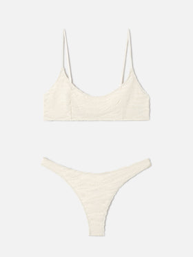 Bikini bralette Judy Naomi de rizo con estampado de cebra 