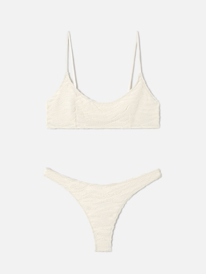 Bikini Judy Naomi bralette effetto spugna stampa zebra