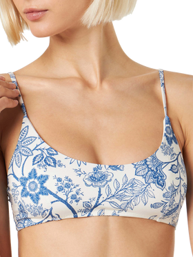 Woman bralette swimsuit with flower pattern - MC2 Saint Barth