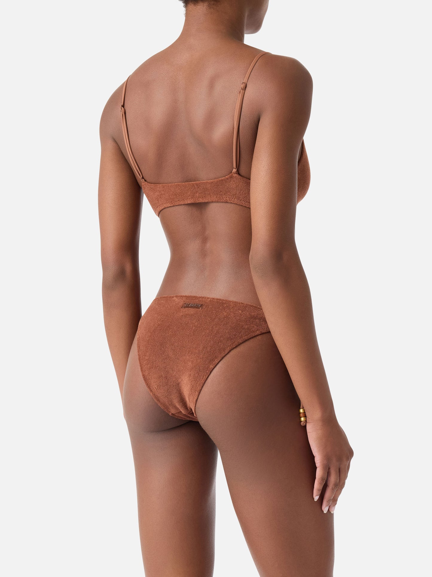 Bikini bralette Judy Virgo en éponge marron 