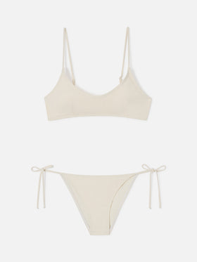 Bikini Judy Virgo bralette crema con laccetti