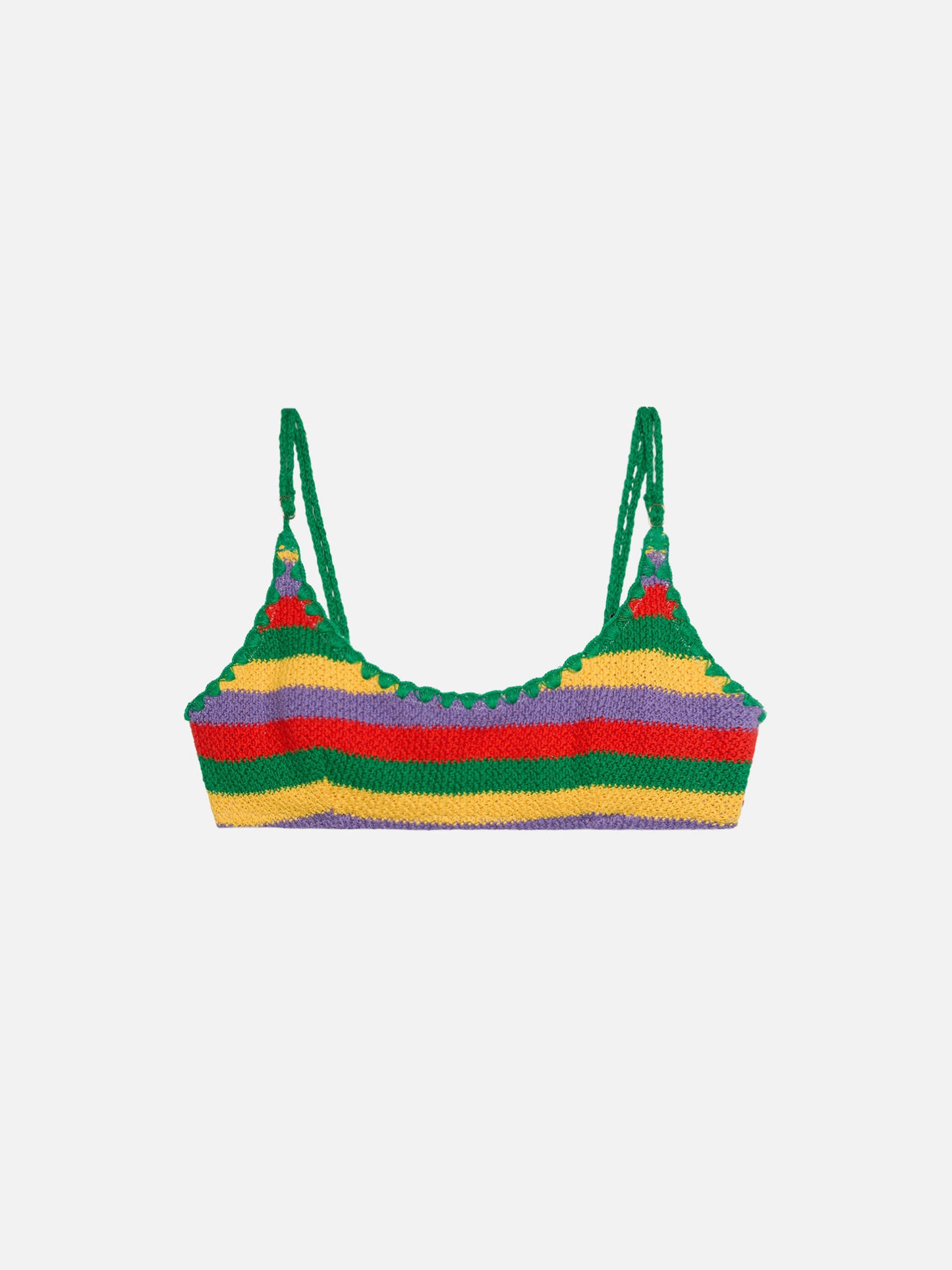 Judy multicolor striped crochet bralette top - MC2 Saint Barth