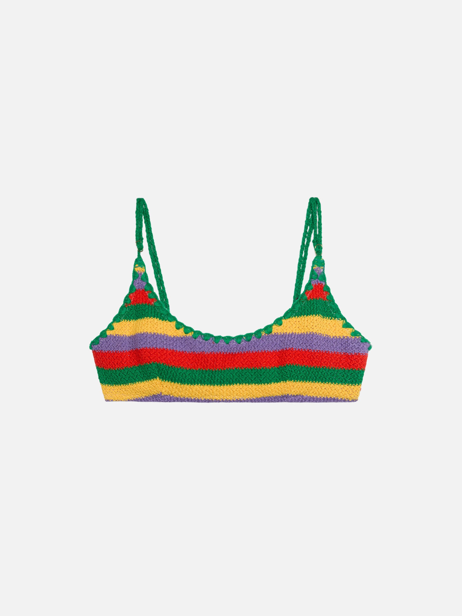 Judy multicolor striped crochet bralette top - MC2 Saint Barth