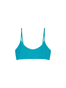 Judy top bralette in crinkle color verde teal