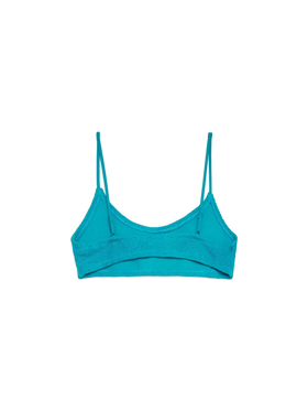 Judy top bralette in crinkle color verde teal