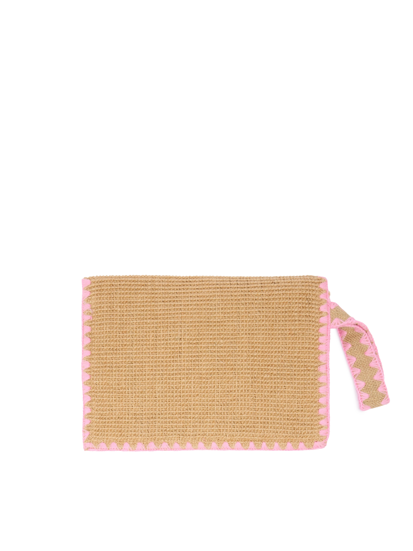 Jute Envelope pouch with trim - MC2 Saint Barth