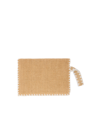 Jute Envelope pouch with trim - MC2 Saint Barth