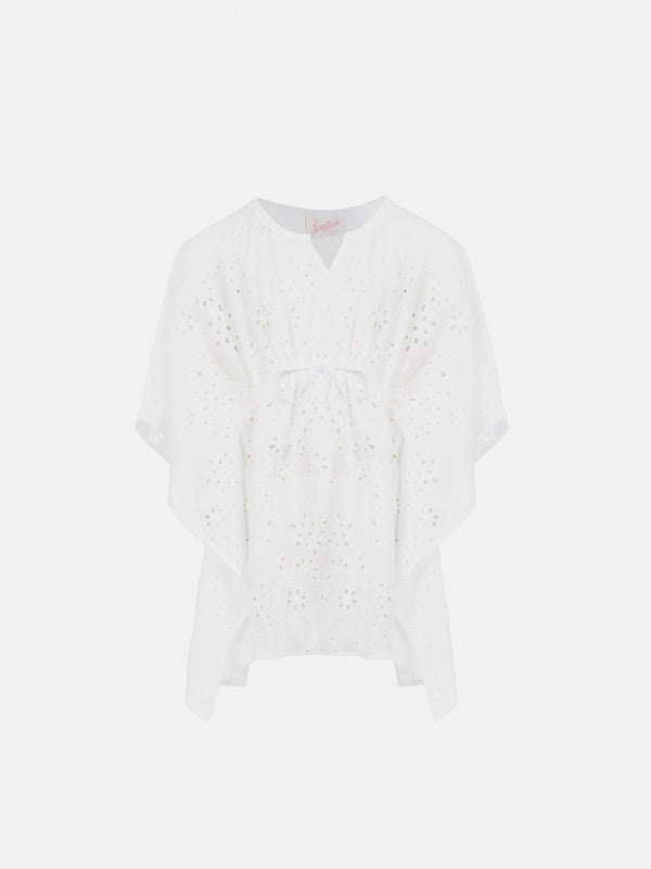 Kate Sangallo cotton lace poncho with drawstring waist