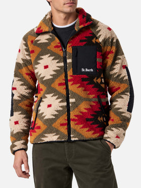 Veste sherpa Keystone à motif multicolore 
