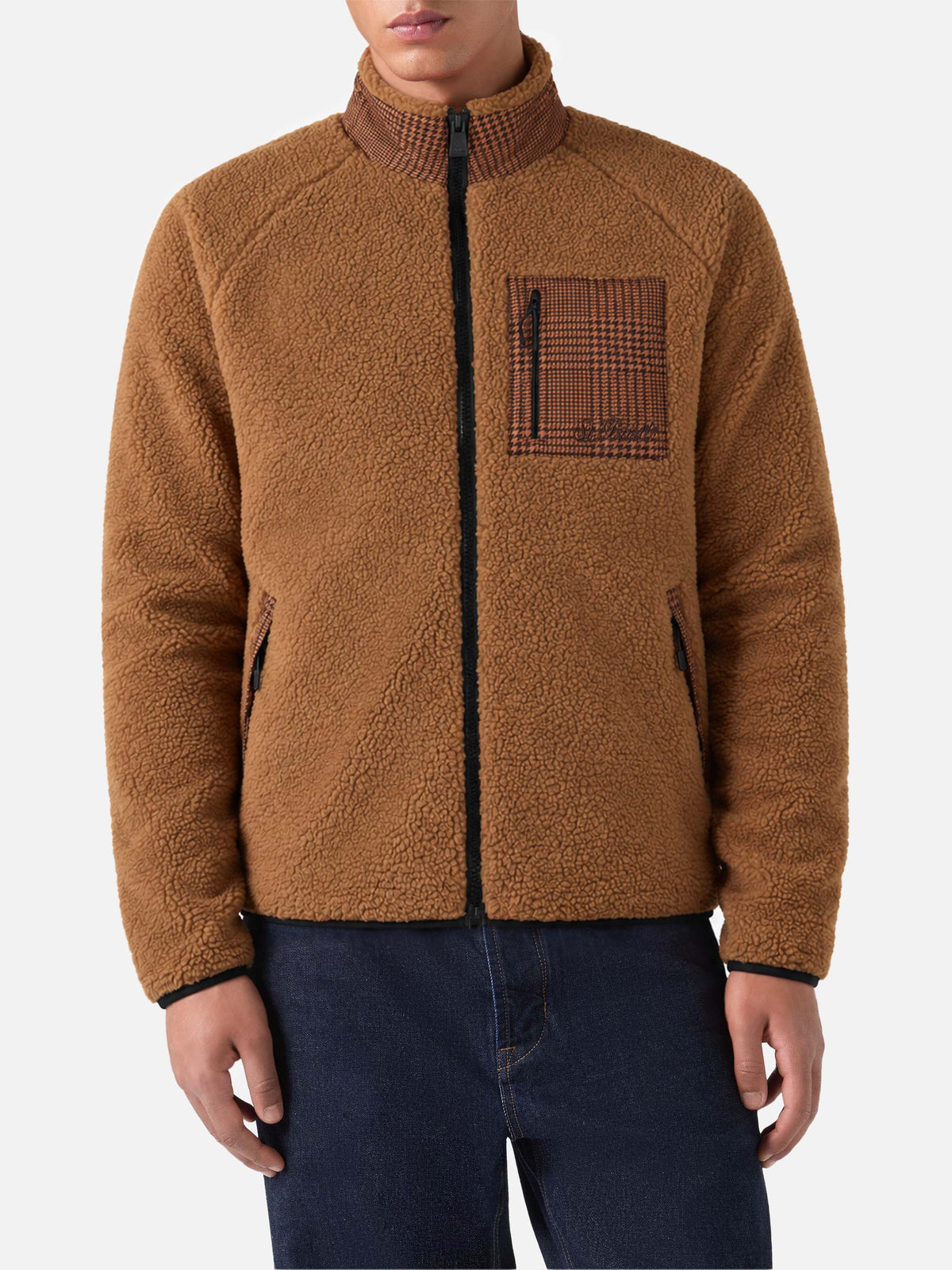 Veste Keystone en sherpa à motif à carreaux 