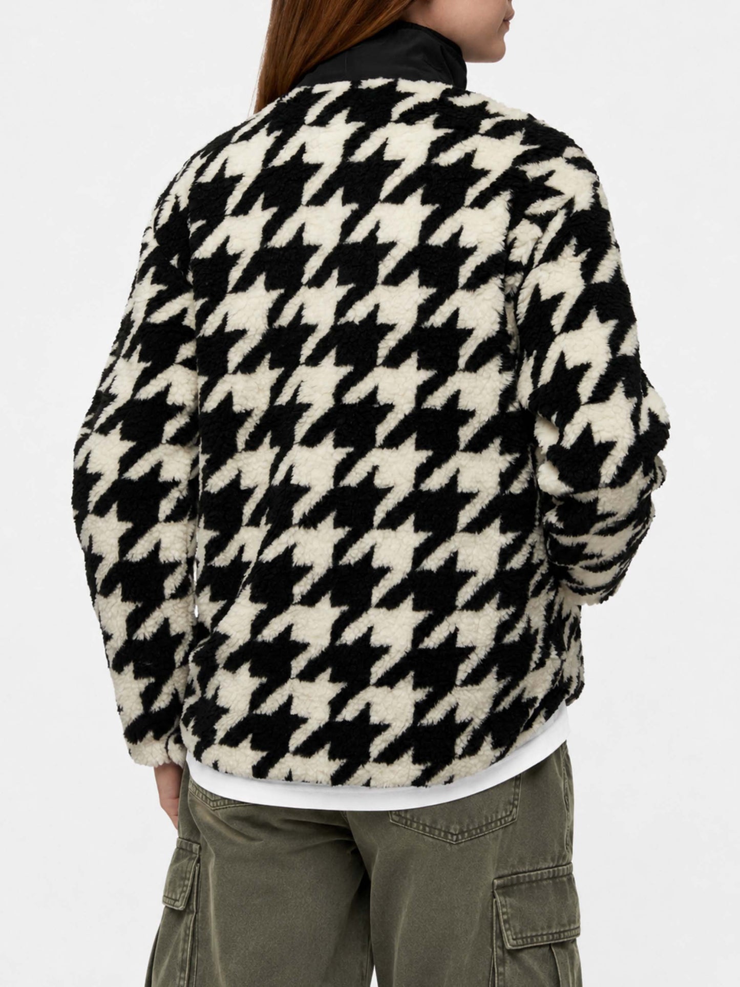 Giacca in pile Teddy Keystone con stampa pied de poule