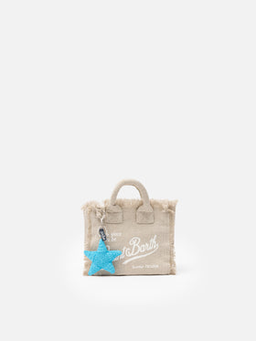 Portachiavi Keyring con charm stella marina all'uncinetto