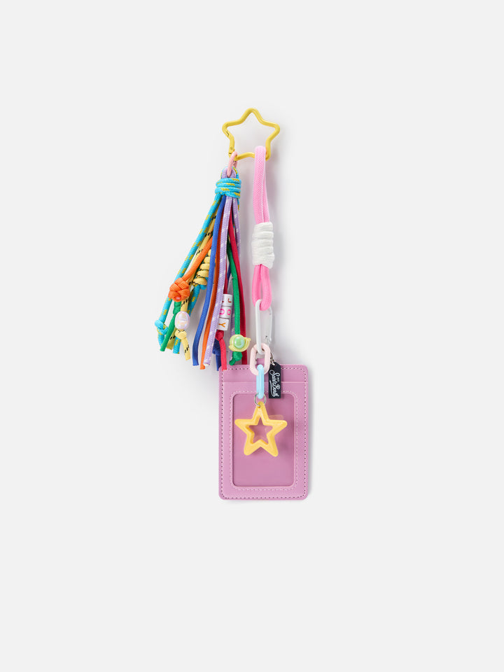 Funny charm con badge holder e dettagli colorati