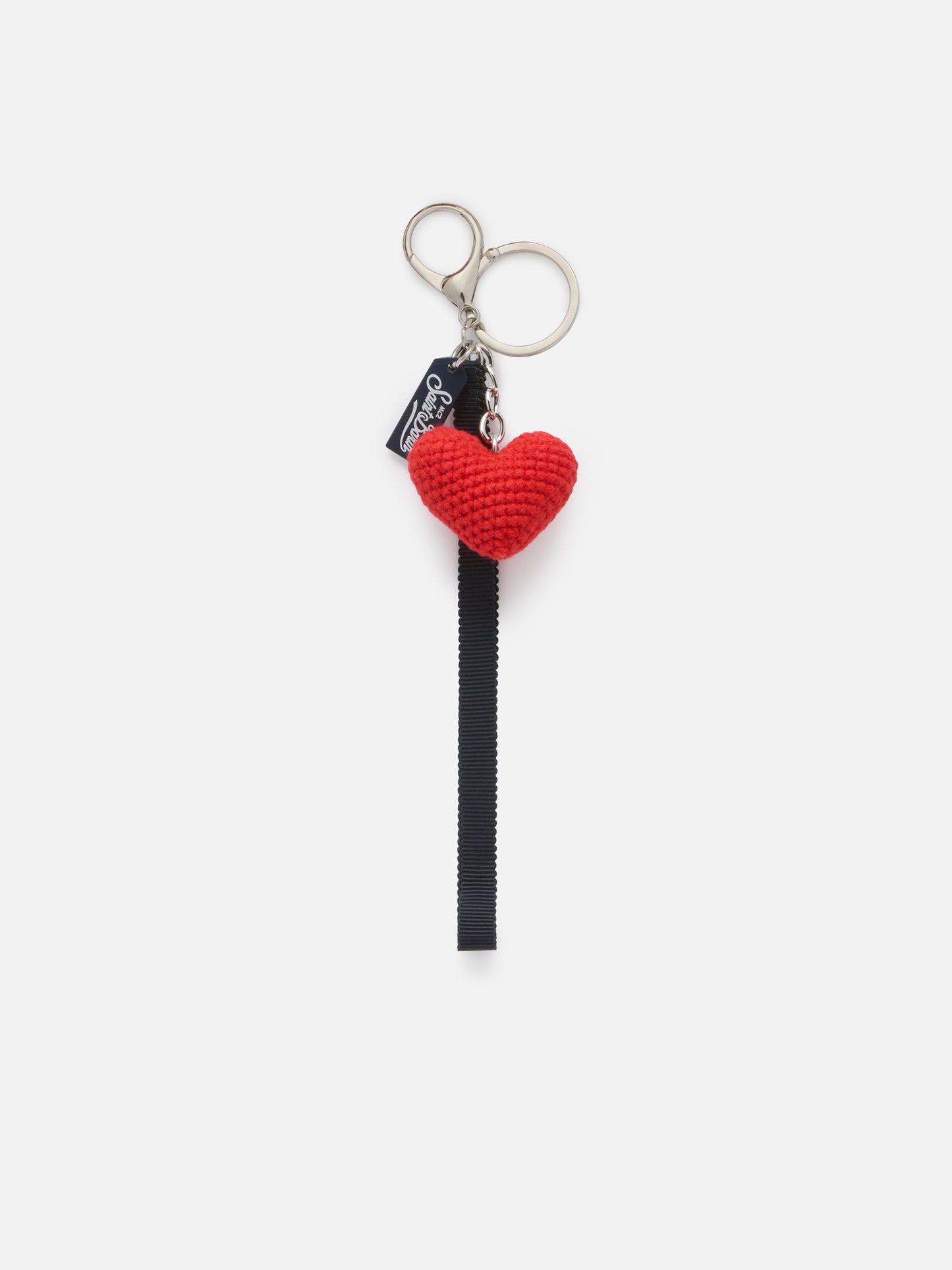 Portachiavi Keyring con charm cuore crochet