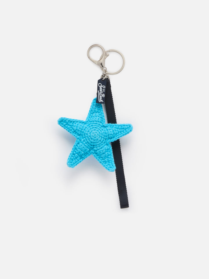 Portachiavi Keyring con charm stella marina crochet