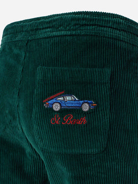 Boy corduroy pants Kilkenny with St. Barth car embroidery - MC2 Saint Barth