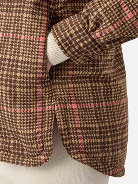 Giacca imbottita leggera trapuntata Kimmy con stampa pied de poule