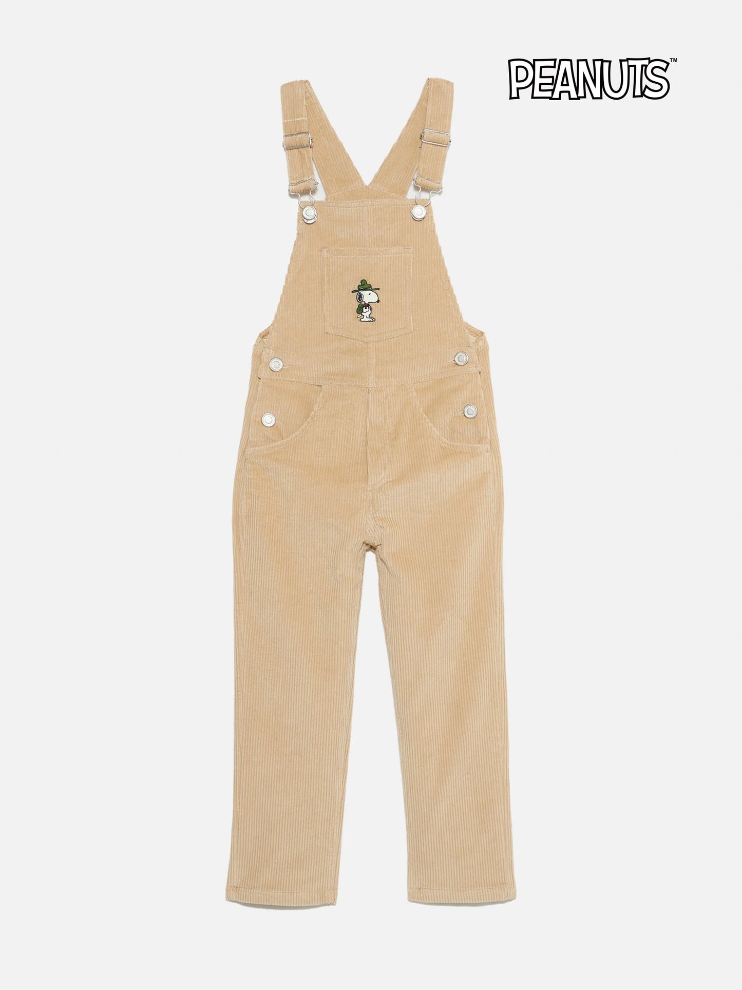 Boy corduroy salopette with Snoopy patch | SNOOPY PEANUTS™ SPECIAL EDITION