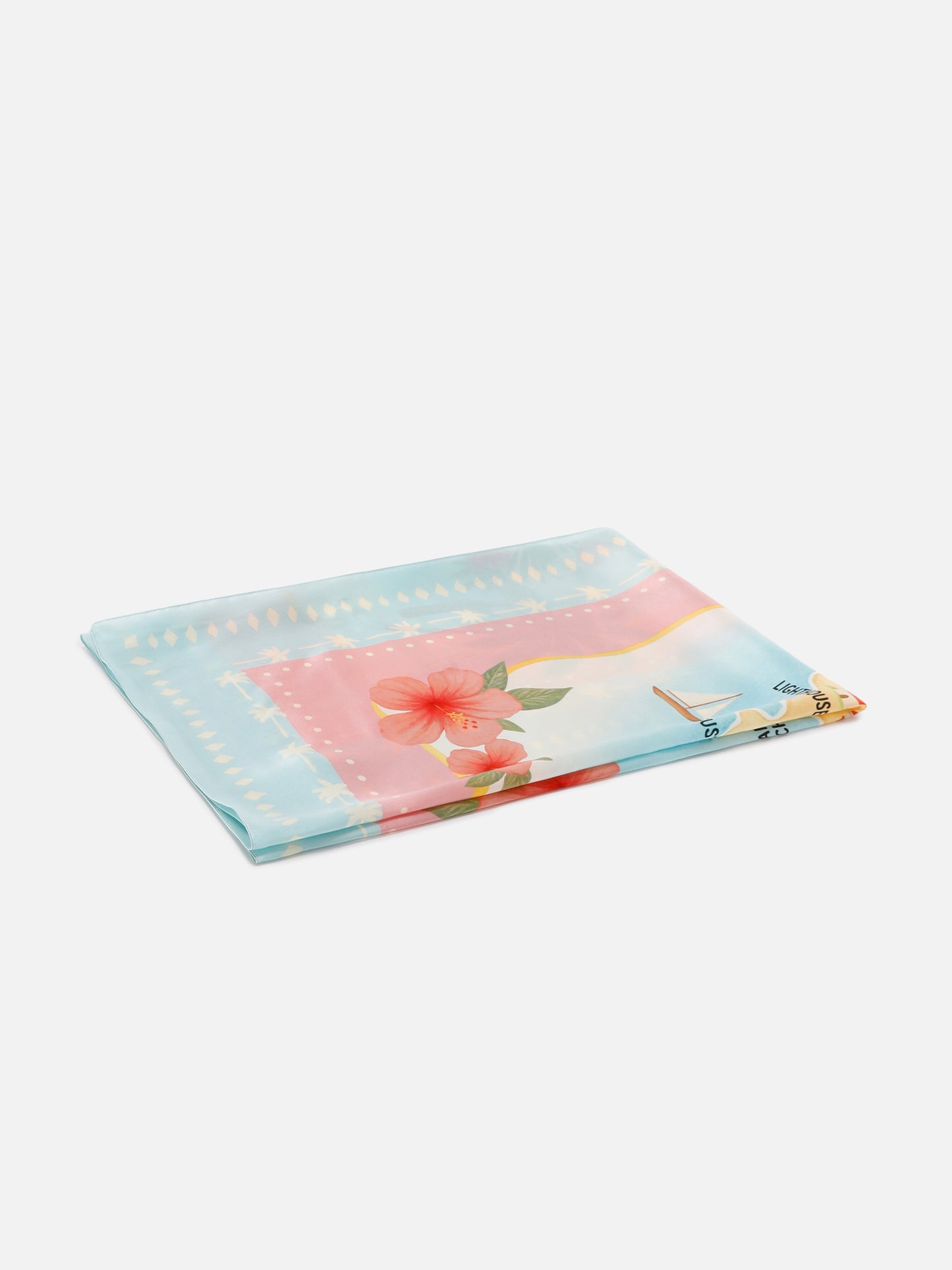 Foulard Kitana in seta con stampa mappa St. Barth