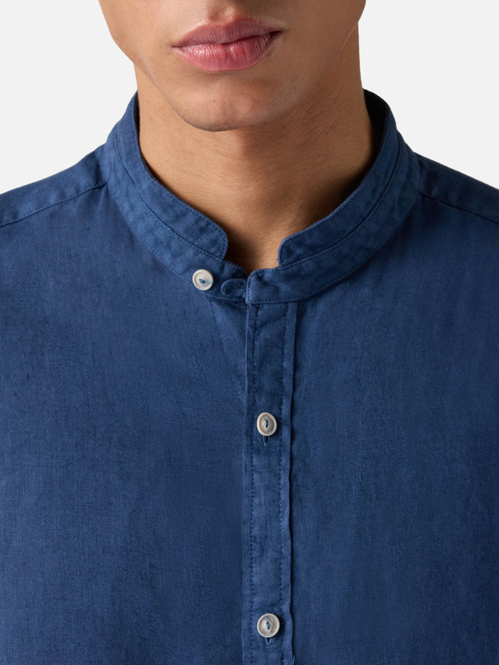 Man blue shirt