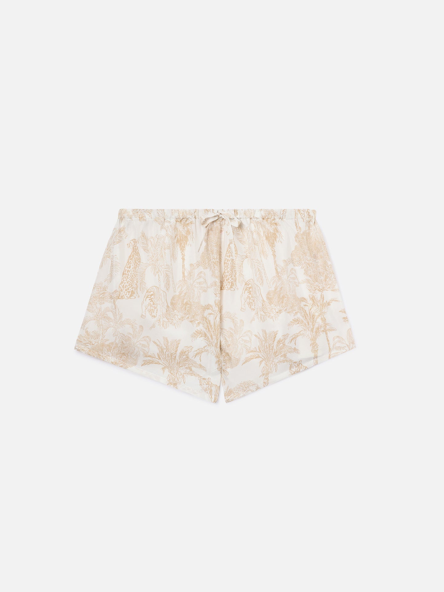 Shorts Kammy in seta con stampa toile de jouy