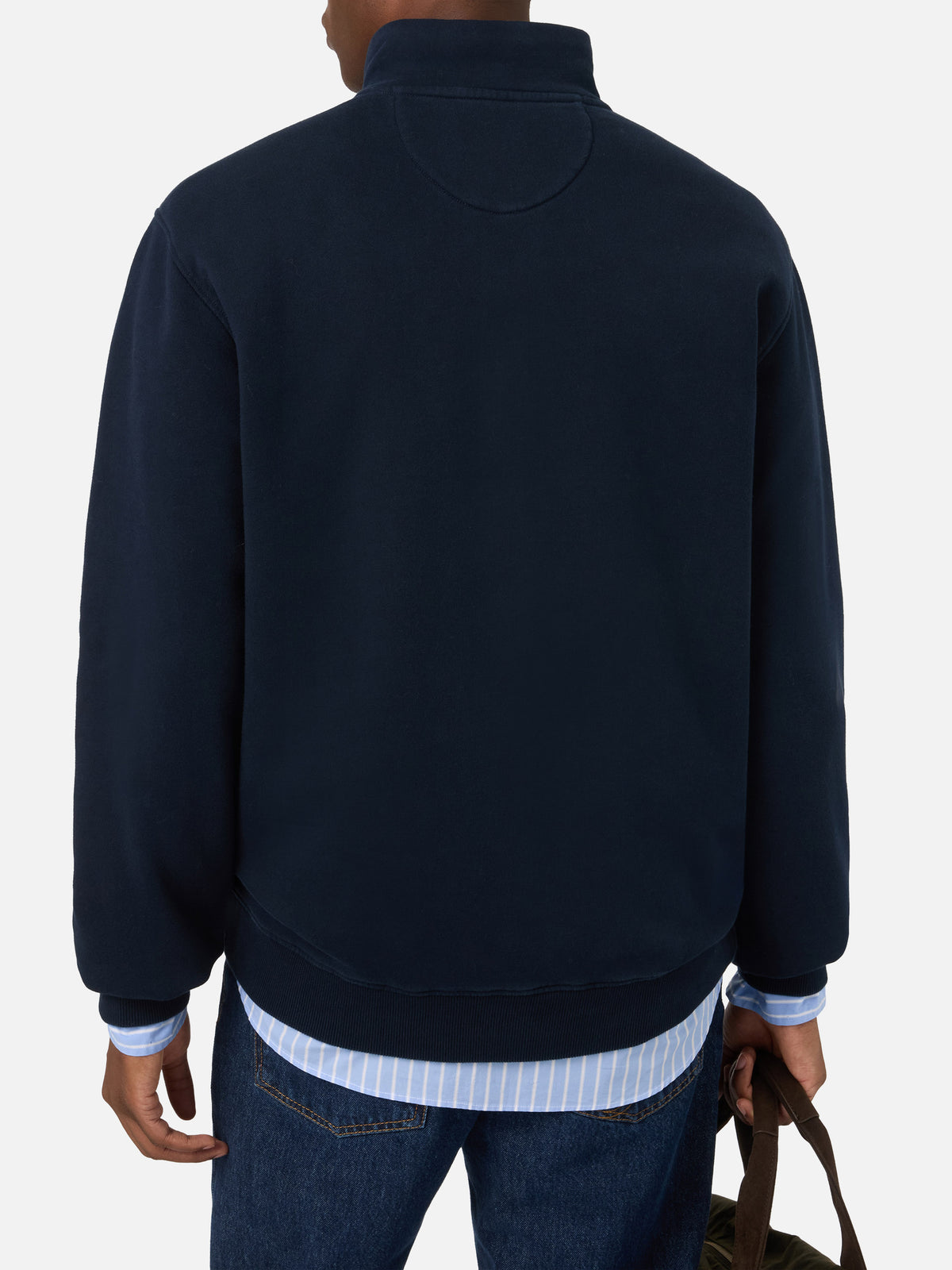 Sudadera de algodón Kenneth Navy blue con monograma SB Legacy 