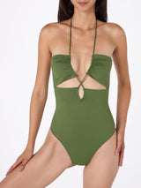 Costume intero verde militare cutout Kinsley