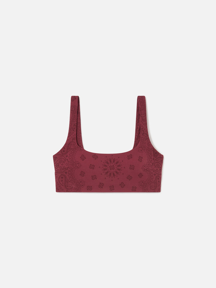 Kassie Fitness-Top mit Bandana-Print 