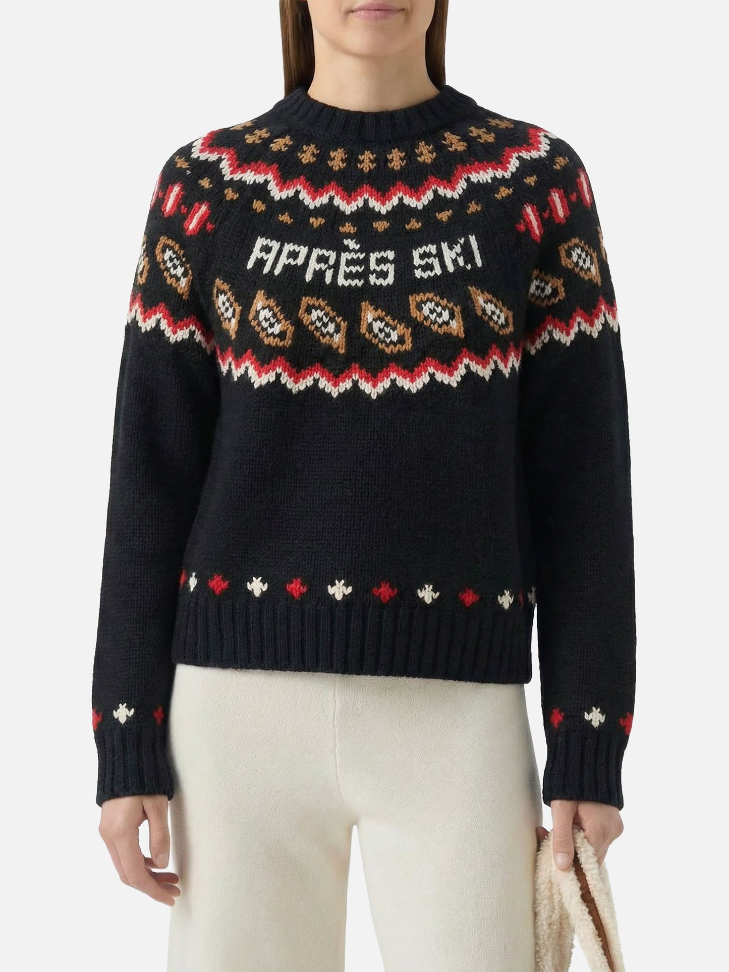 Kyla wool sweater with fair-isle jacquard and Apres Ski jacquard