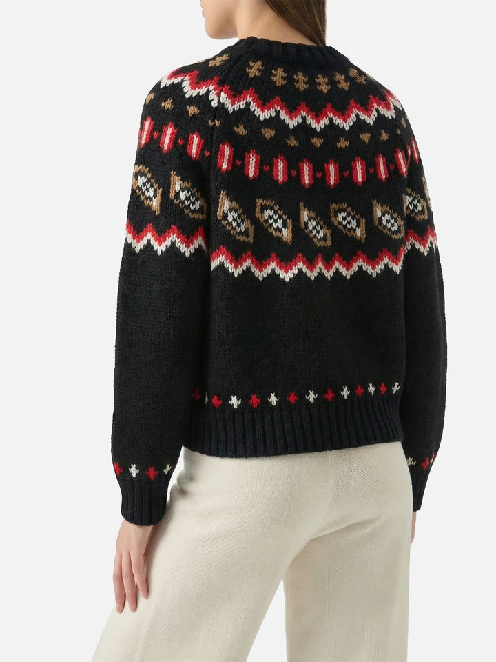 Kyla wool sweater with fair-isle jacquard and Apres Ski jacquard