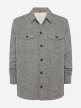 Man grey wool blend overshirt Landeck