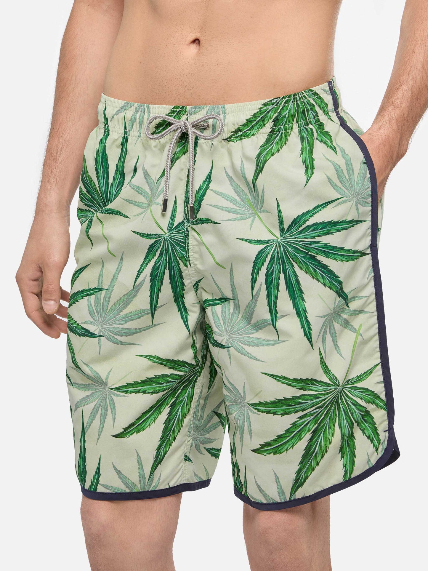 Boardshorts Lanikai with leaves print - MC2 Saint Barth