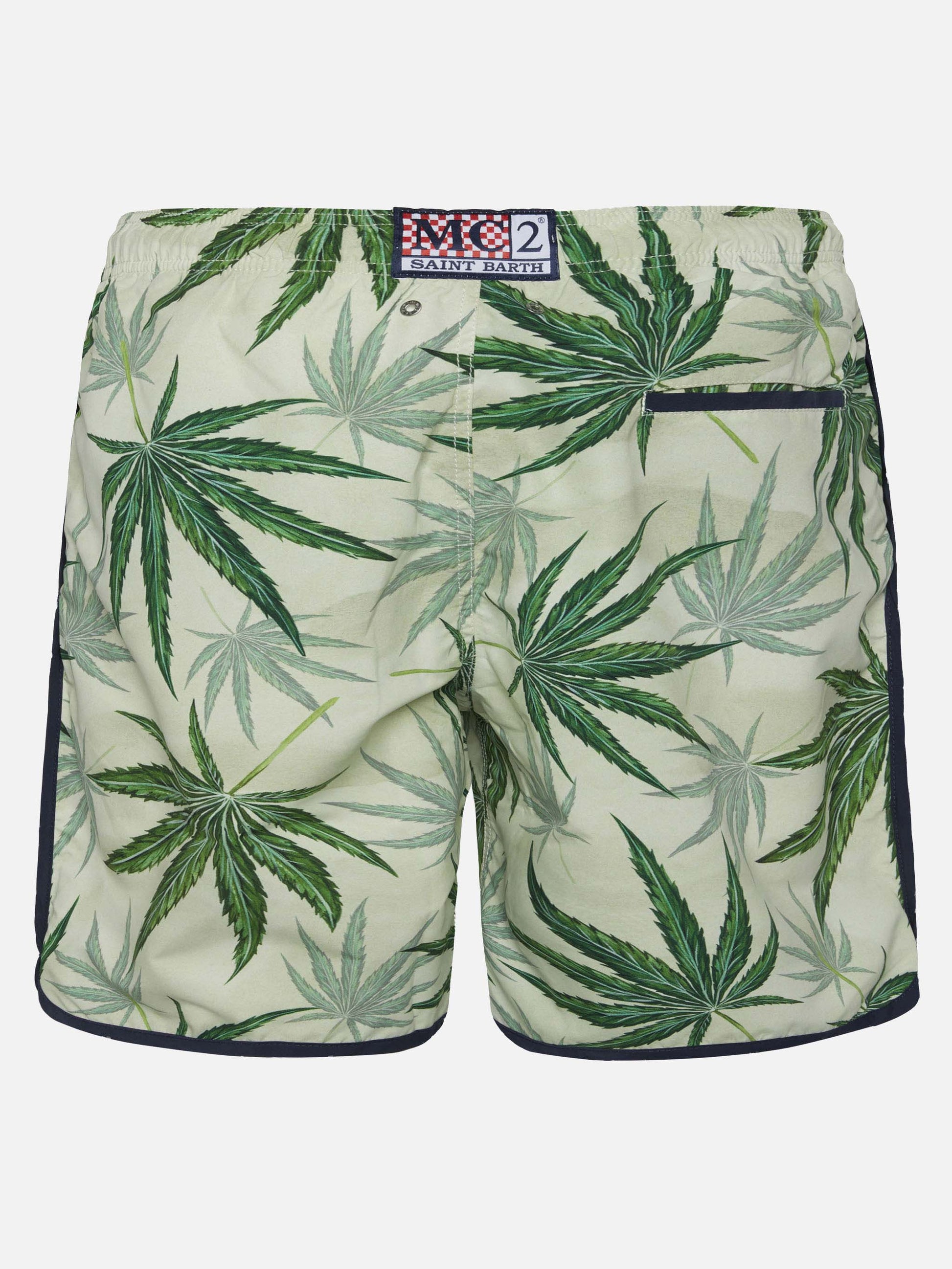 Boardshorts Lanikai with leaves print - MC2 Saint Barth