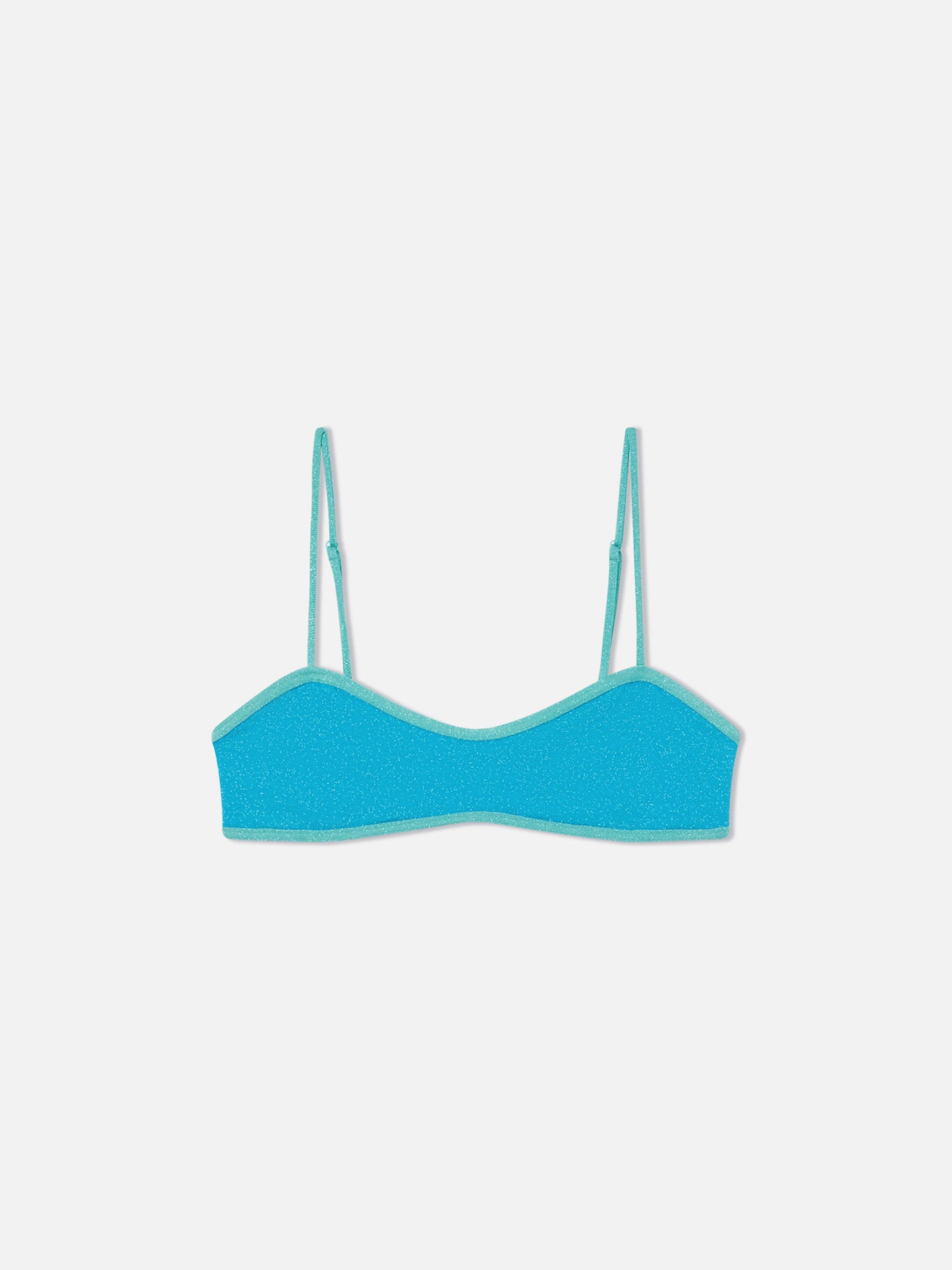 Top de bikini bralette Lurex Laryn con ribetes 