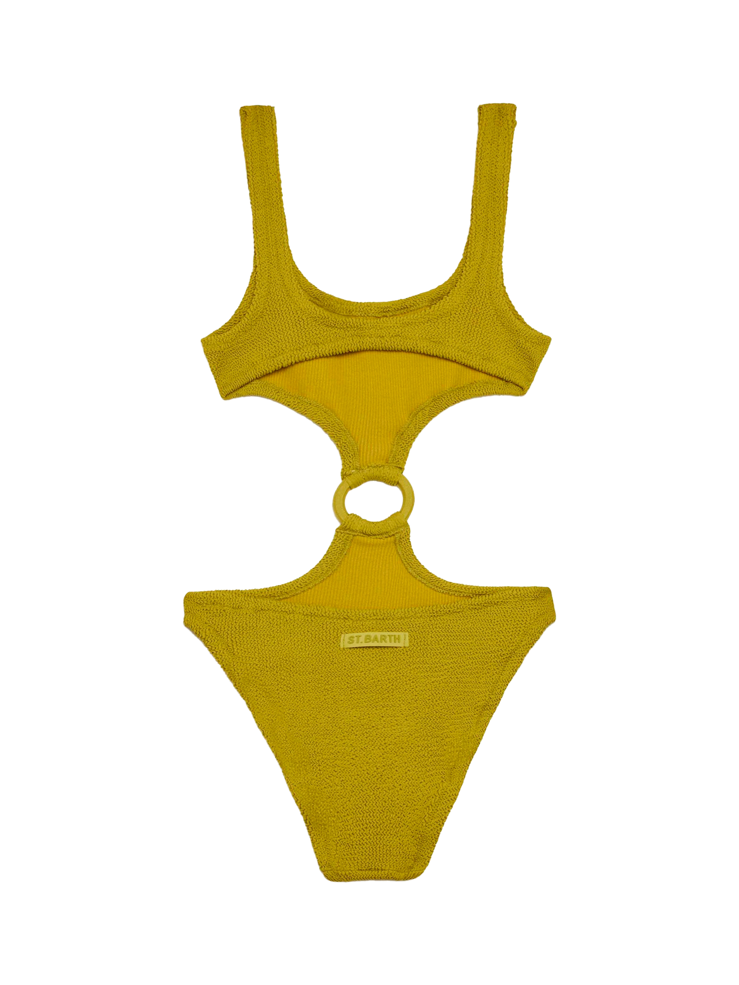 Costume intero cut-out Laurel in crinkle pistacchio