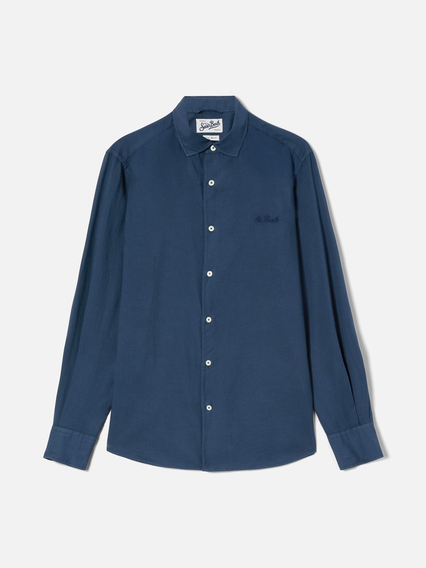 Navy Chemise shirt in pure cotton