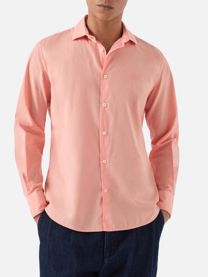Peach Chemise shirt in pure cotton