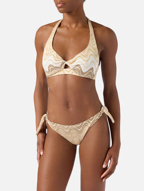Leda Yali gold degradé raschel bikini