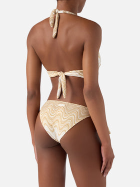 Leda Yali gold degradé raschel bikini