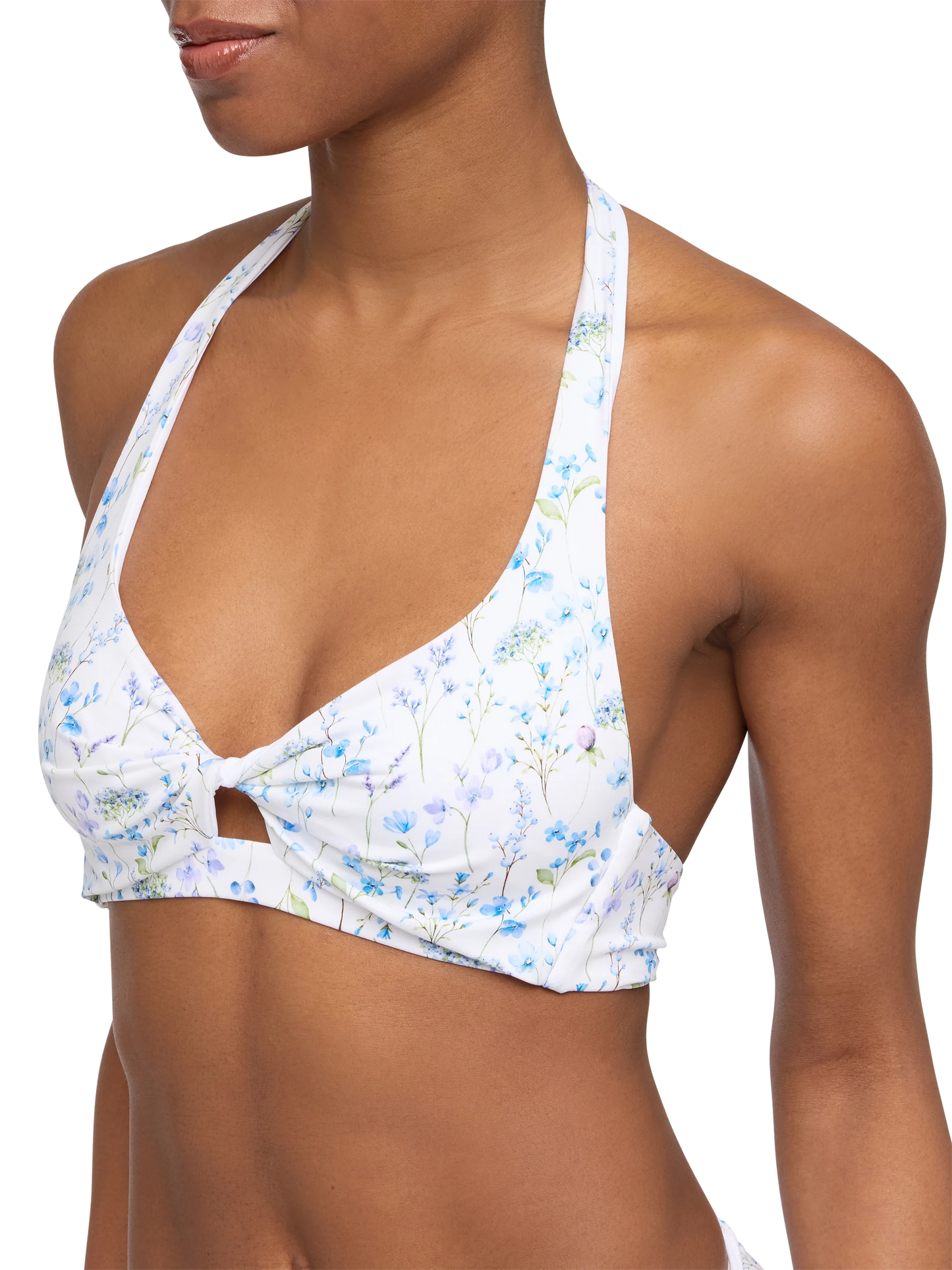 Leda Triangel-Bralette-Top mit Blumendruck