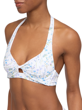 Leda Triangel-Bralette-Top mit Blumendruck